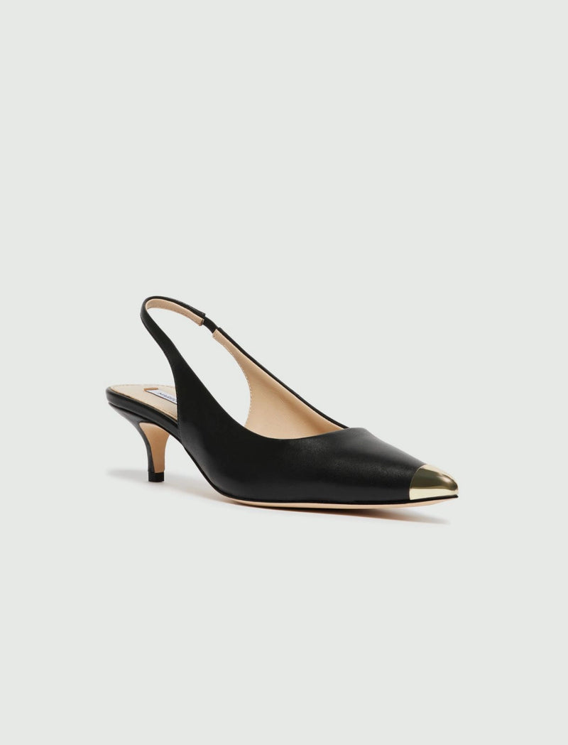 Slingback con punta in metallo - Nero MARELLA