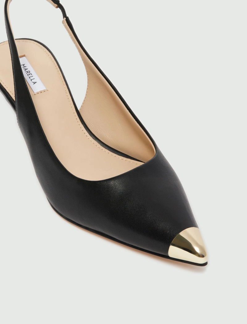 Slingback con punta in metallo - Nero MARELLA
