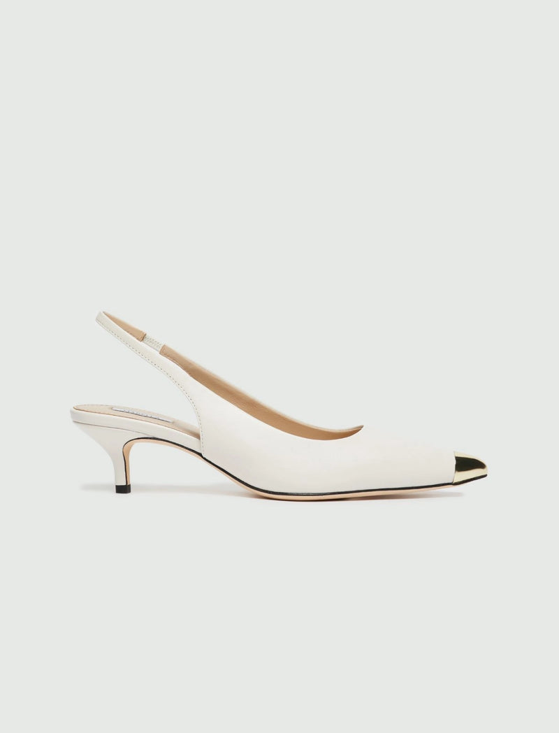 Slingback con punta in metallo - Bianco MARELLA