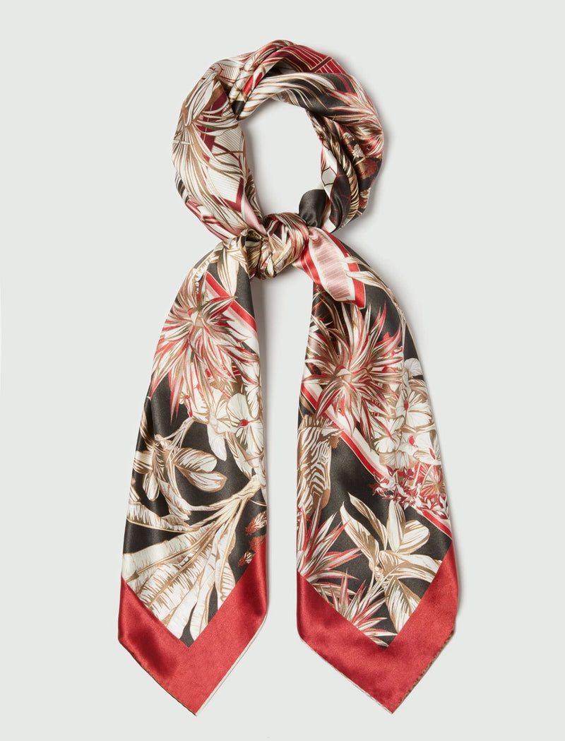 Foulard in raso di seta - CUOIO MARELLA