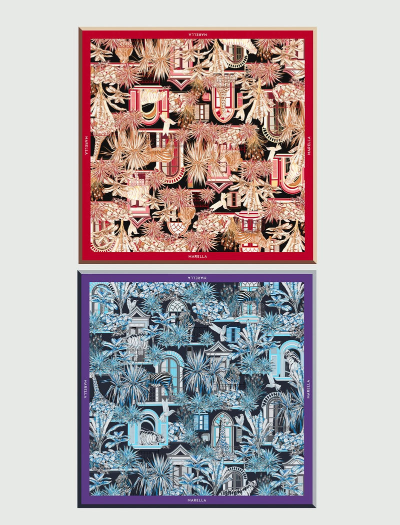 Foulard in raso di seta - CUOIO MARELLA