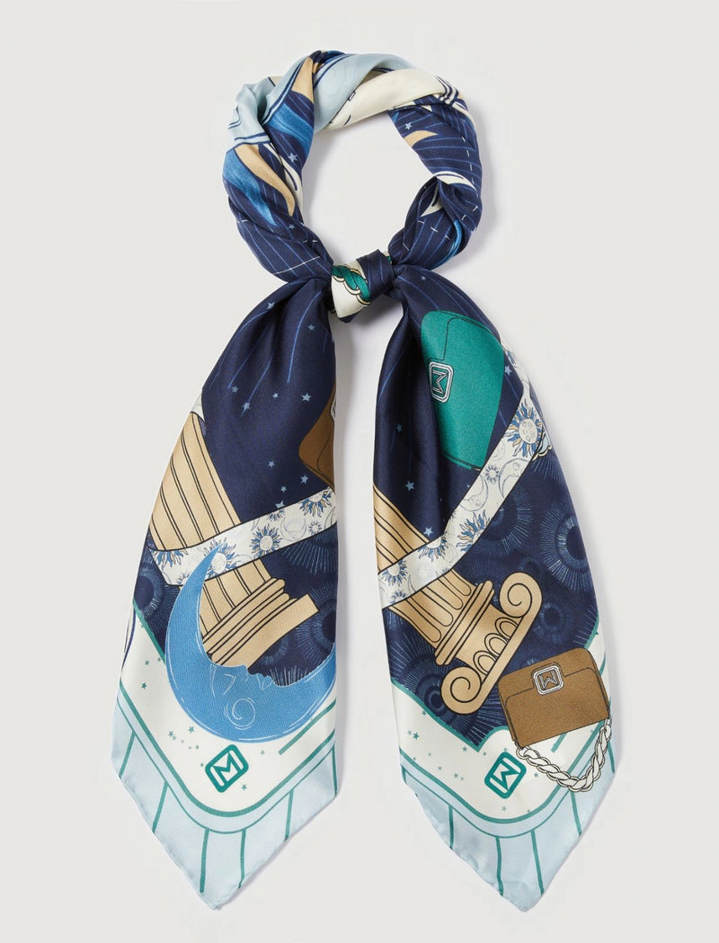 Foulard in twill - BLU CINA MARELLA