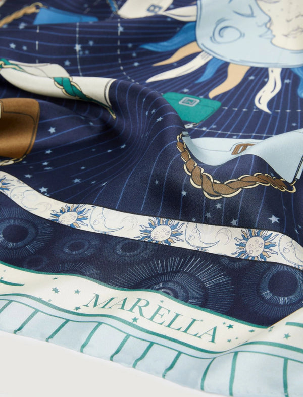 Foulard in twill - BLU CINA MARELLA