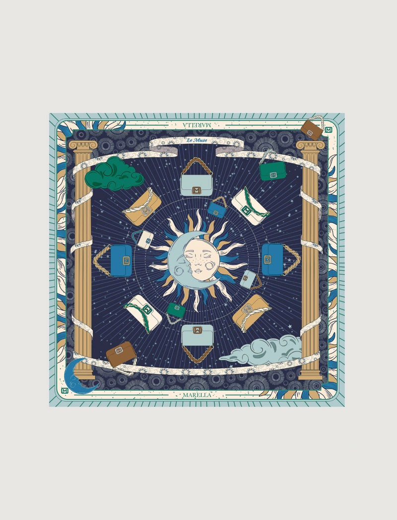 Foulard in twill - BLU CINA MARELLA