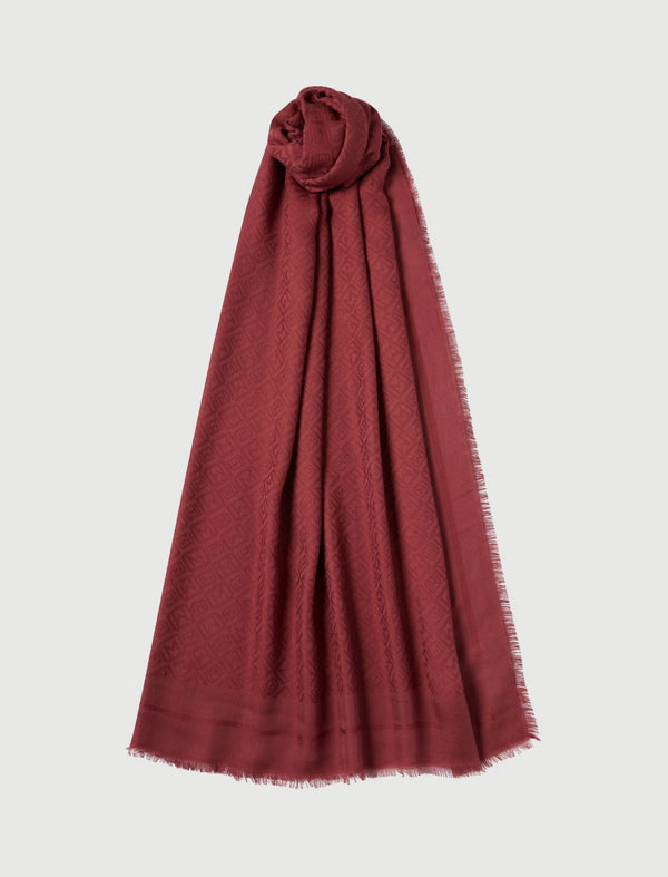 Scialle monogram - ROSSO MARELLA