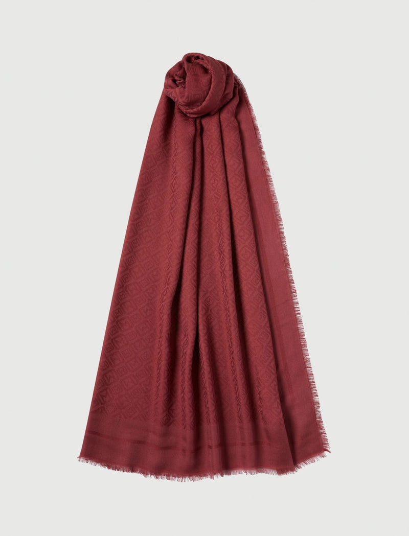 Scialle monogram - ROSSO MARELLA