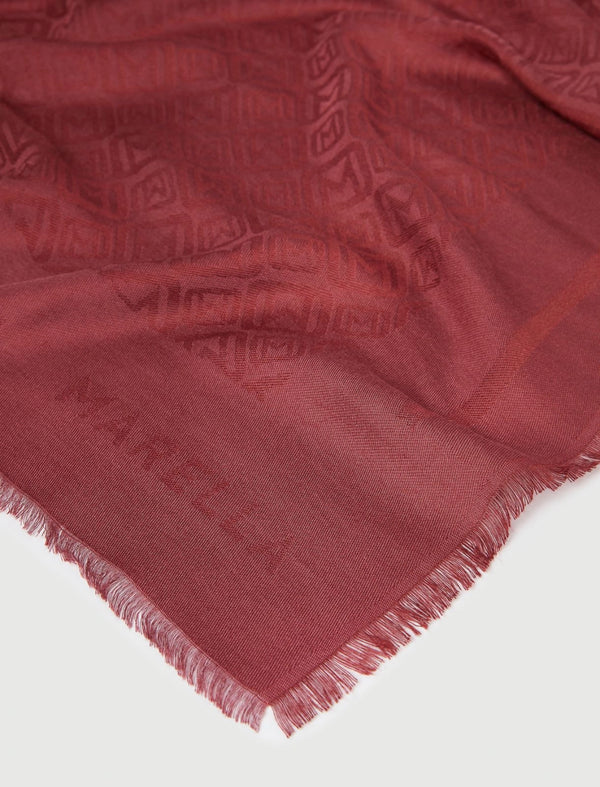 Scialle monogram - ROSSO MARELLA