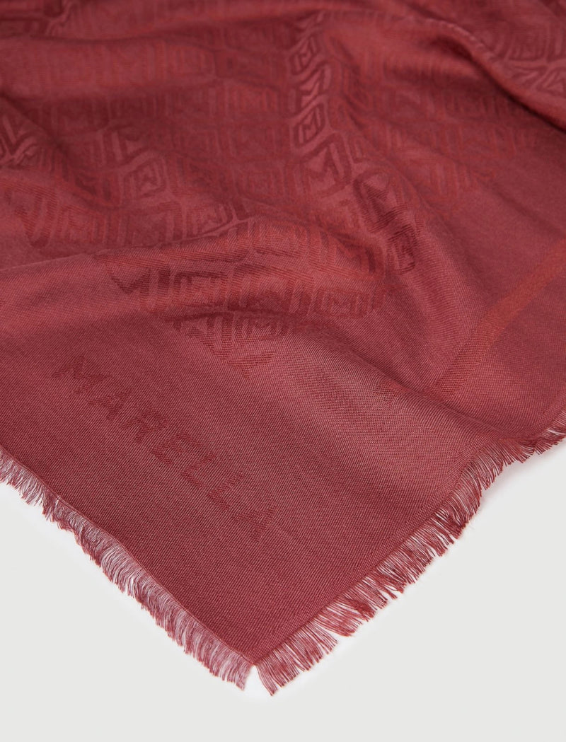 Scialle monogram - ROSSO MARELLA