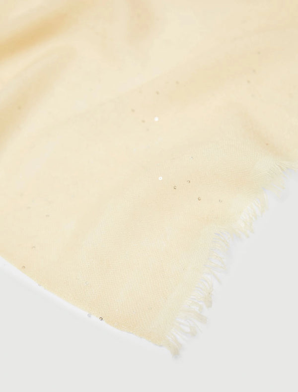 Stola con micro paillette - BIANCO AVORIO MARELLA