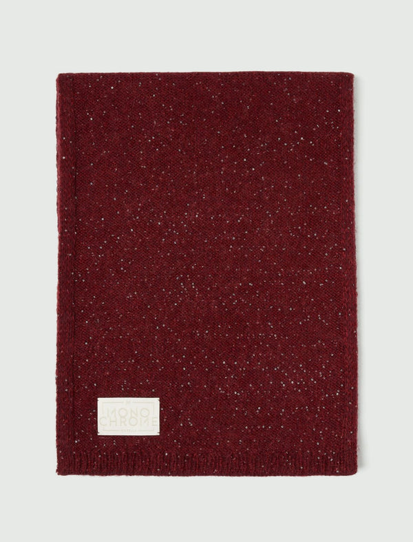 Sciarpa in misto cashmere con paillette - BORDEAUX MARELLA MONOCHROME