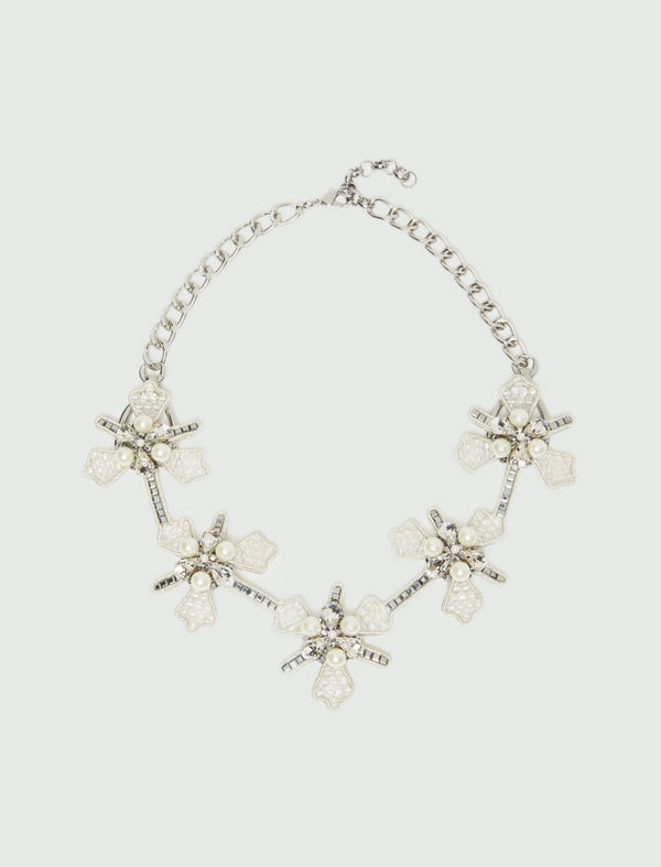 Collana con fiori e perle - ARGENTO MARELLA