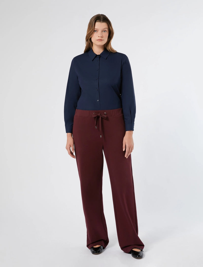 Pantaloni jogging in felpa - ROSSO MARRONE PERSONA BY MARINA RINALDI