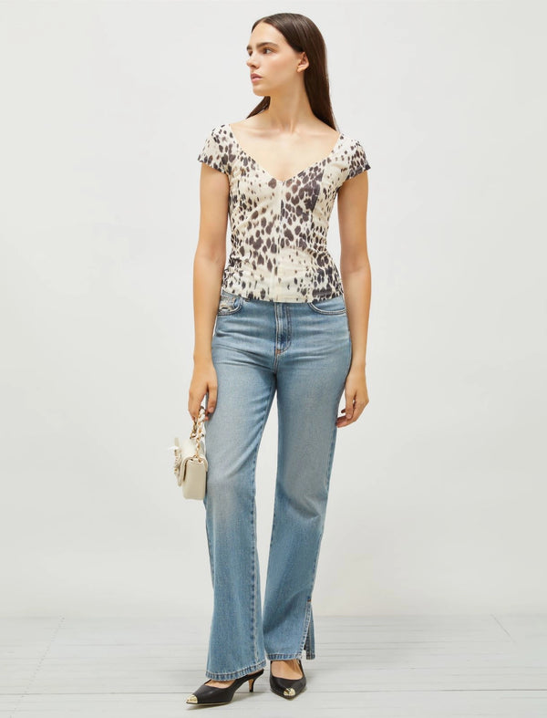 T-shirt aderente in tulle MARELLA