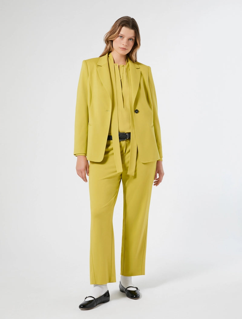 Blusa in jersey e misto seta - VERDE ACIDO PERSONA BY MARINA RINALDI