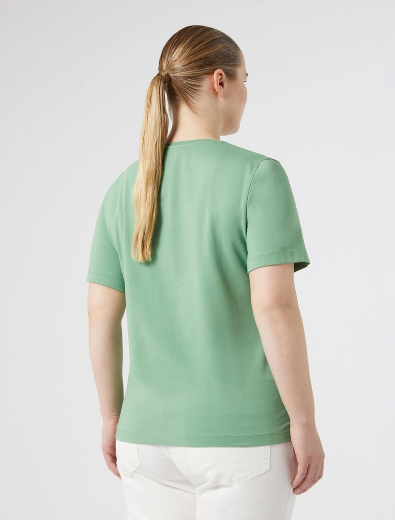 T-shirt in jersey stampato con ricami PERSONA BY MARINA RINALDI