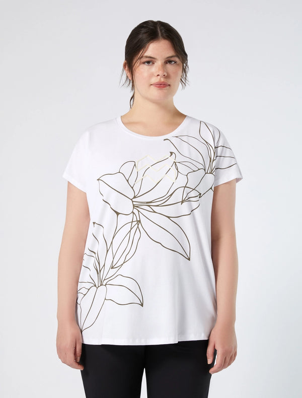 T-shirt in jersey con stampa PERSONA BY MARINA RINALDI