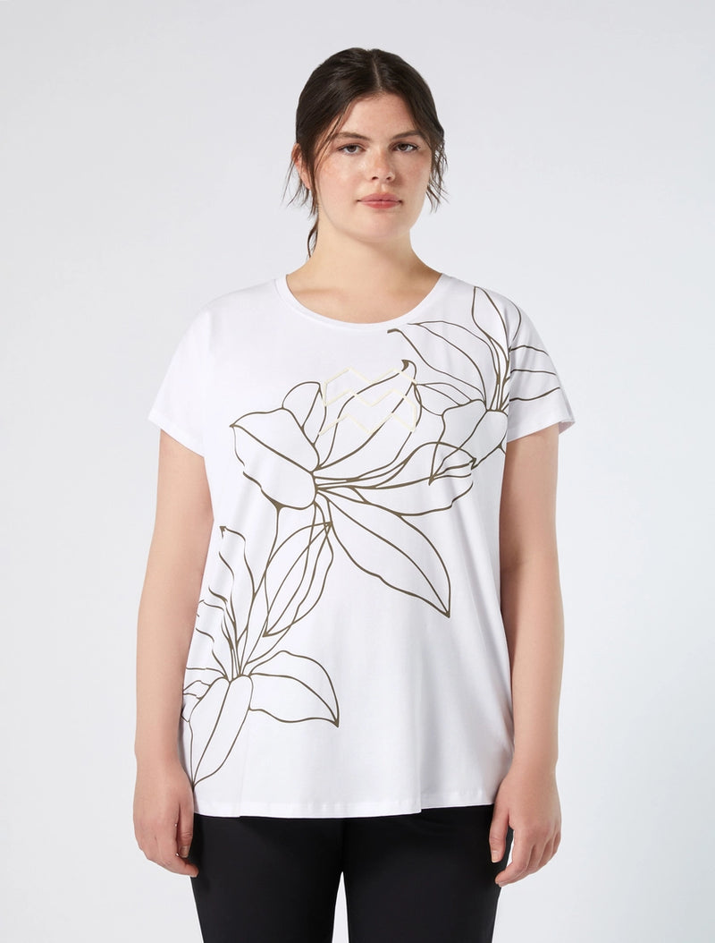 T-shirt in jersey con stampa PERSONA BY MARINA RINALDI