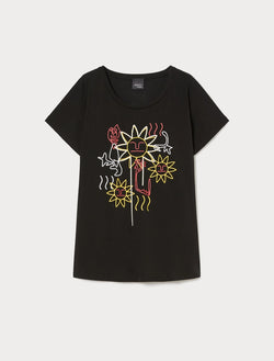 T-shirt in jersey con stampa PERSONA BY MARINA RINALDI