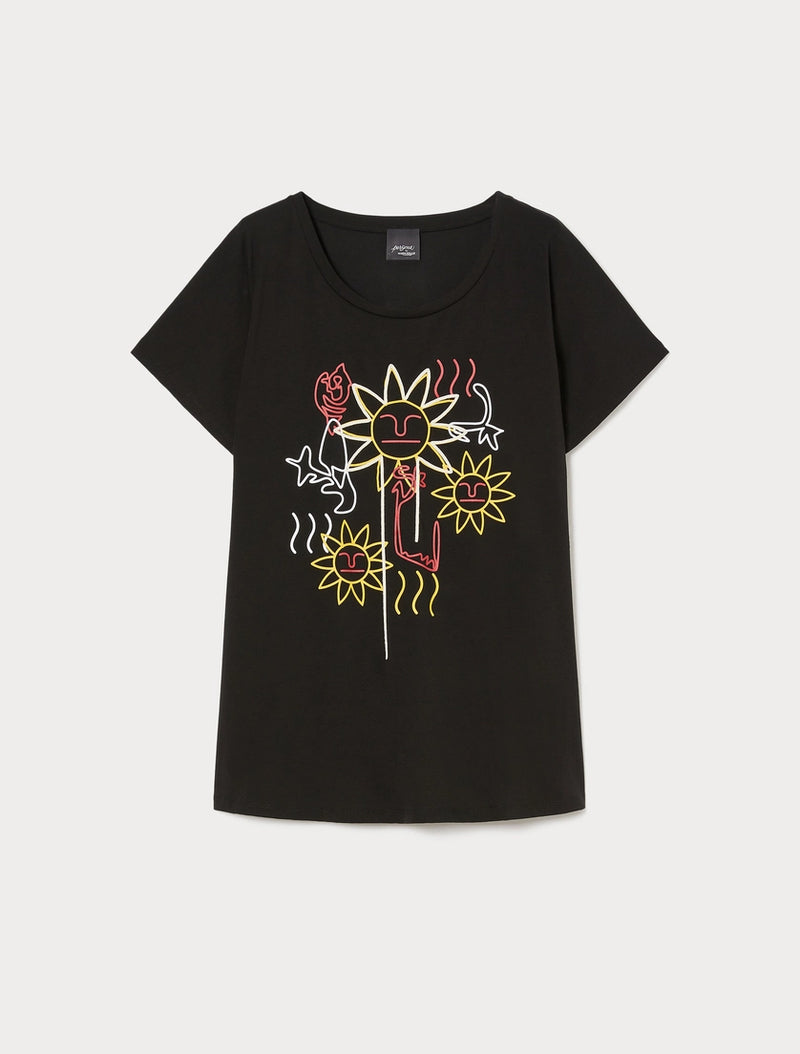 T-shirt in jersey con stampa PERSONA BY MARINA RINALDI