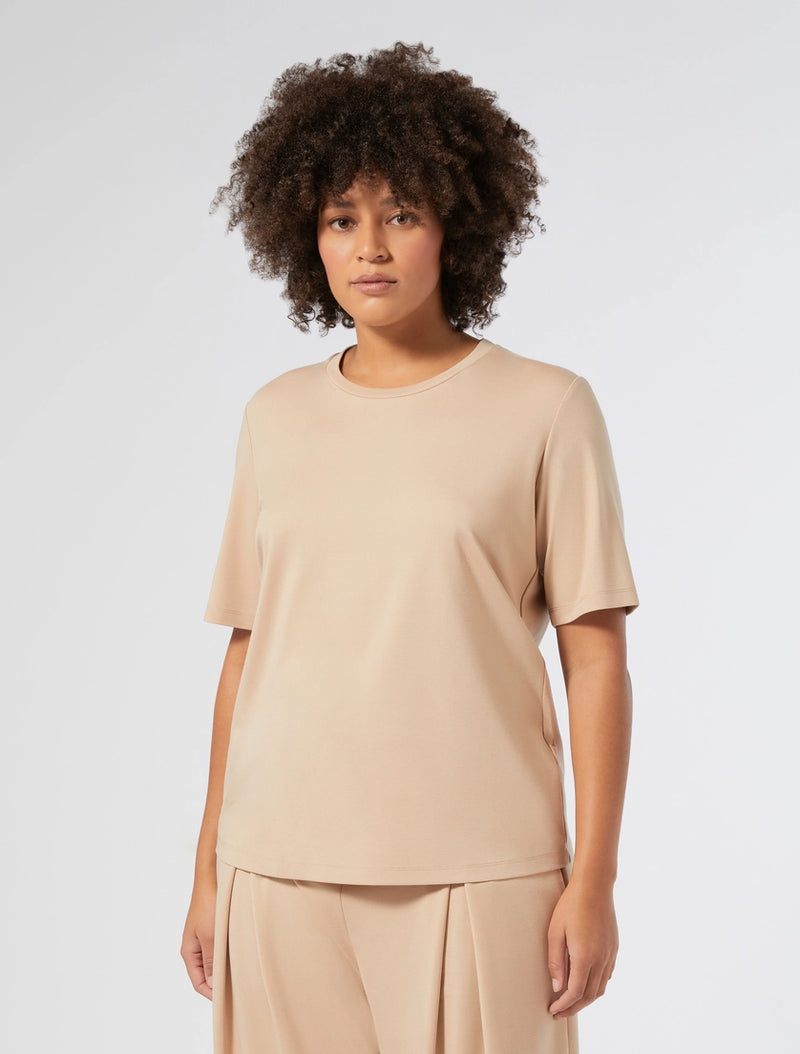 T-shirt in jersey - BEIGE PERSONA BY MARINA RINALDI