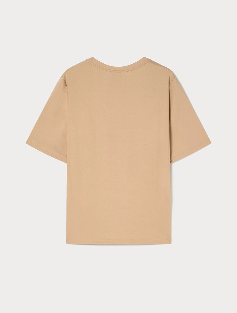 T-shirt in jersey - BEIGE PERSONA BY MARINA RINALDI