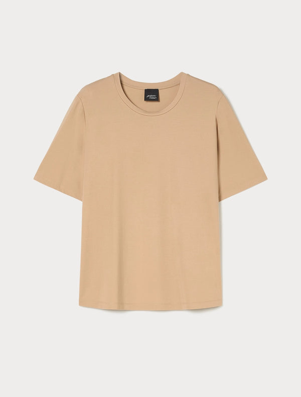 T-shirt in jersey - BEIGE PERSONA BY MARINA RINALDI