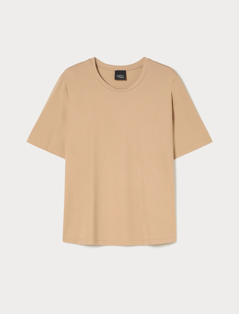 T-shirt in jersey - BEIGE PERSONA BY MARINA RINALDI