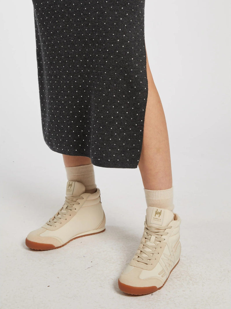 Gonna in pura lana extrafine - ANTRACITE MARELLA MONOCHROME