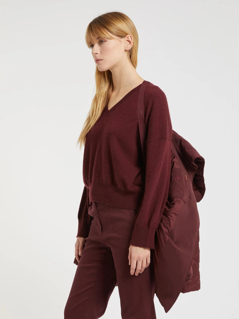 Cappotto imbottito con Thermore con trapuntatura a rombi - BORDEAUX MARELLA MONOCHROME