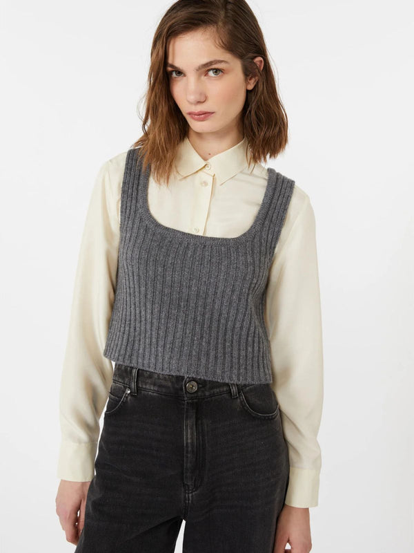 Top in filato di pura lana - ANTRACITE WEEKEND MAXMARA