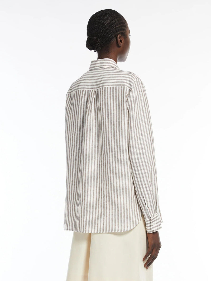 Camicia in lino a righe WEEKEND MAXMARA