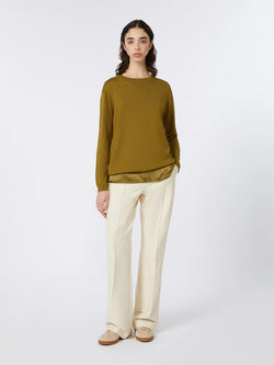 Maglia in filato di seta e cotone con scollo a barca MAXMARA MM