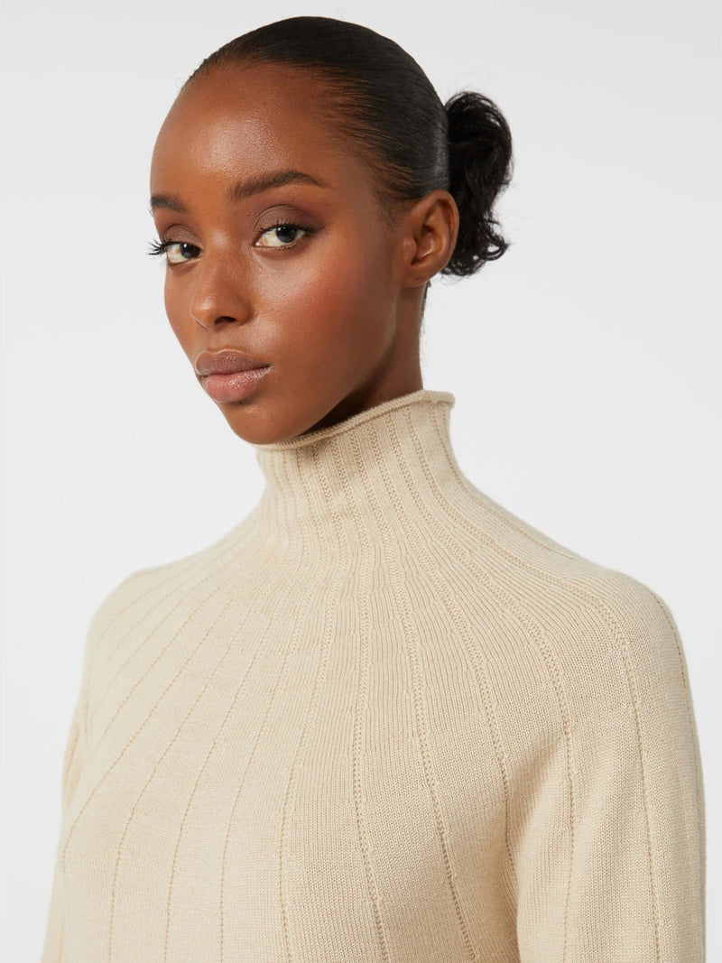 Maglia dolcevita con lavorazione a coste piatte - ALBINO MAXMARA MM
