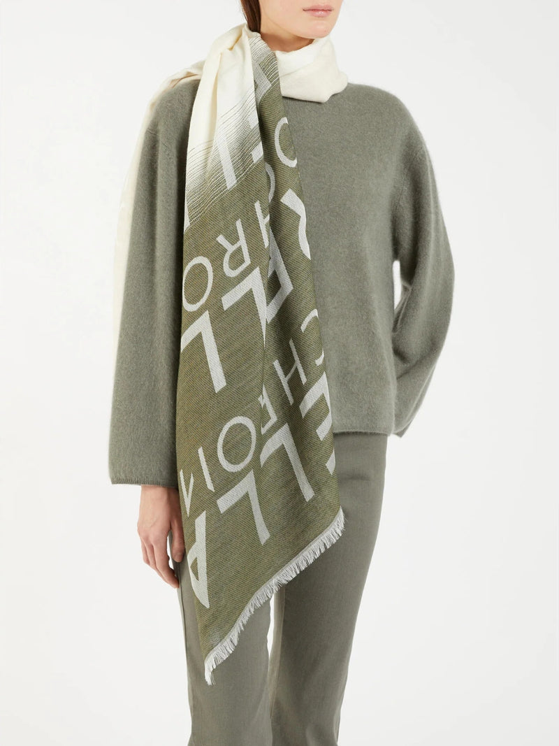 Stola jacquard - PANNA/OLIVA MARELLA MONOCHROME