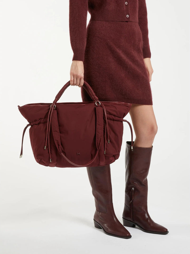 Borsa weekender con doppi manici - BORDEAUX MARELLA MONOCHROME