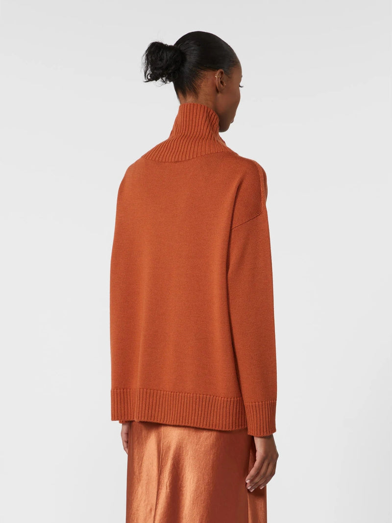 Pullover in filato rasato di pura lana - RAME MAXMARA MM