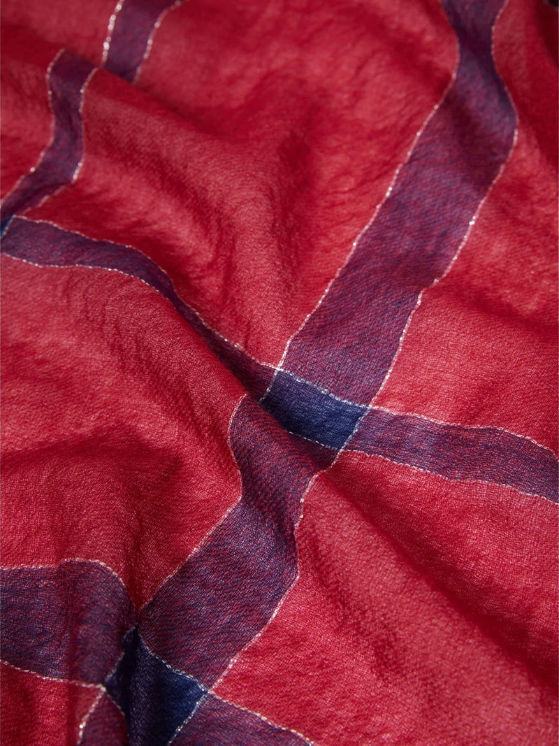 Stola in lana e lurex - ROSSO MARELLA