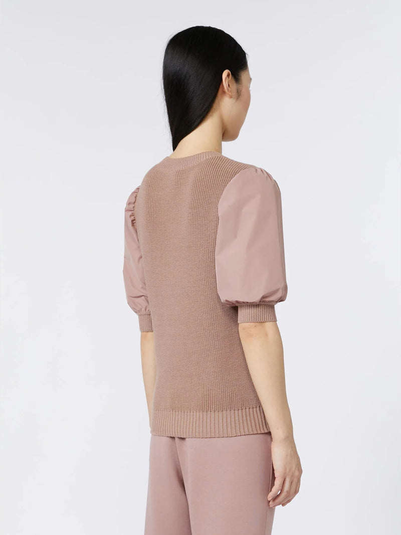 Gilet con scollo a V e mezze maniche in taffettà MAXMARA MM