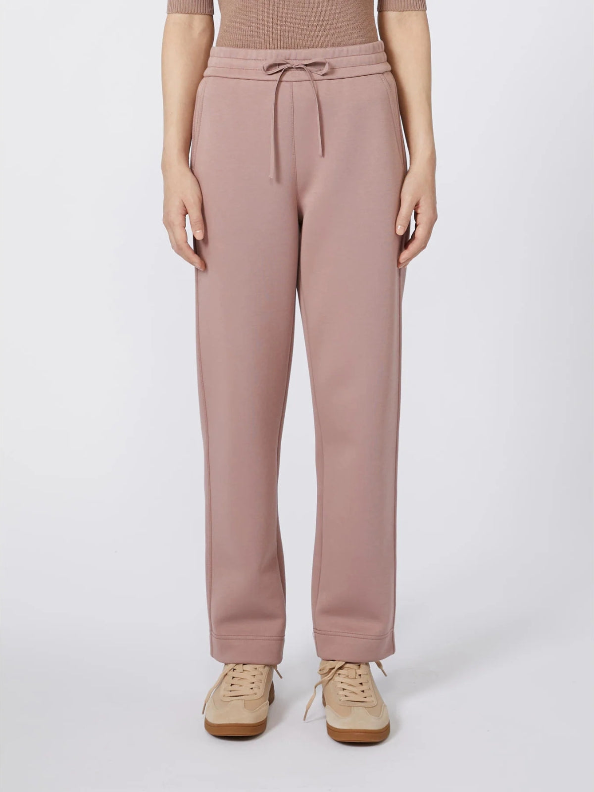 Pantalone jogger in raso di cotone stretch BORGOGNA MAXMARA MM