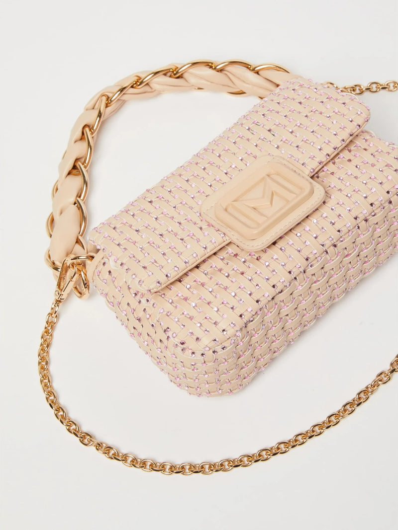 Borsa Le Muse small con intreccio e strass - CIPRIA MARELLA