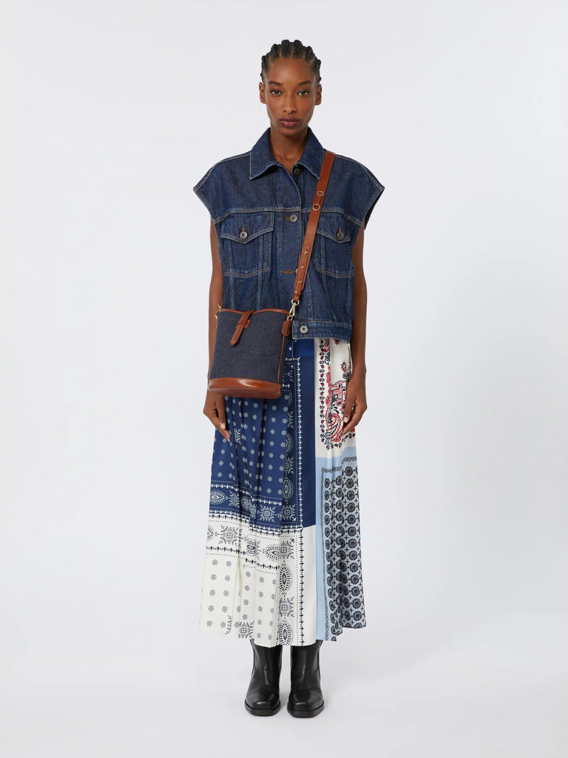 Borsa a secchiello piccolo in denim WEEKEND MAXMARA