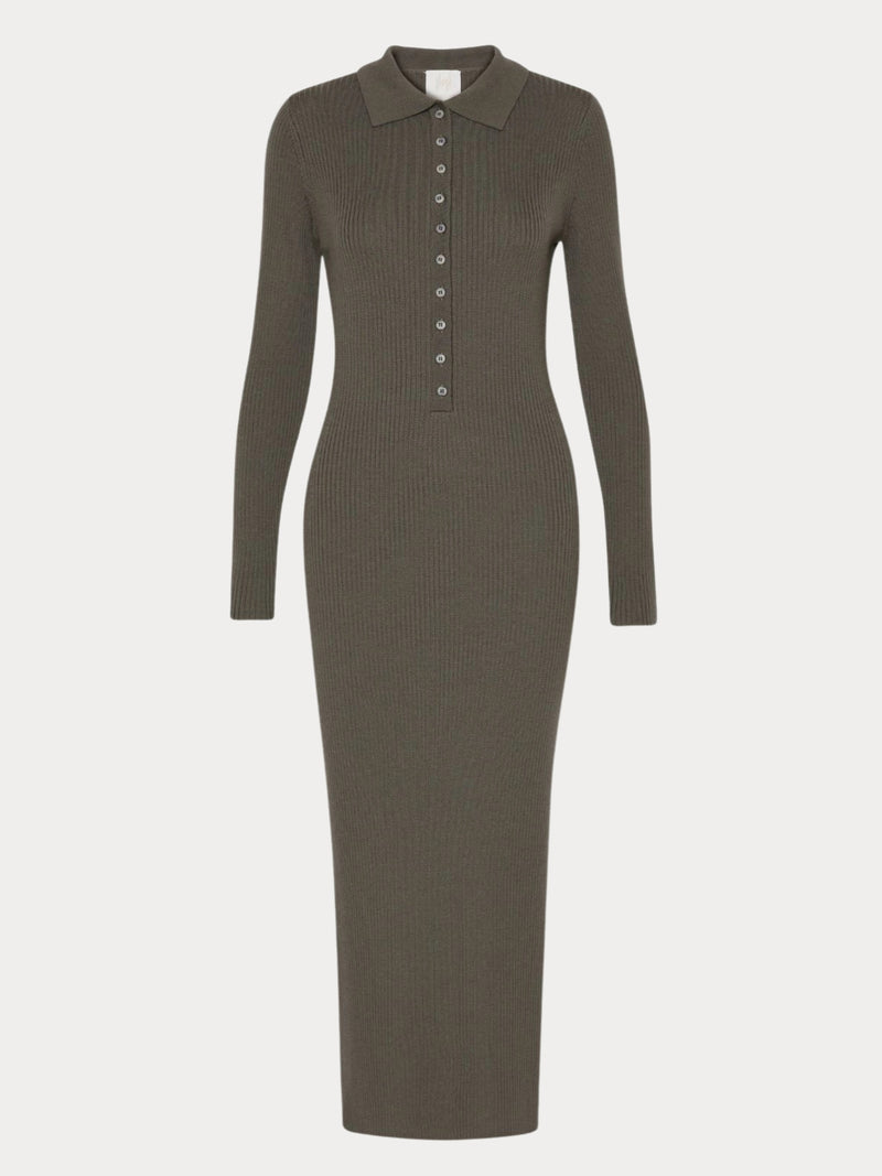 Abito a polo in pura lana - OLIVA MARELLA MONOCHROME