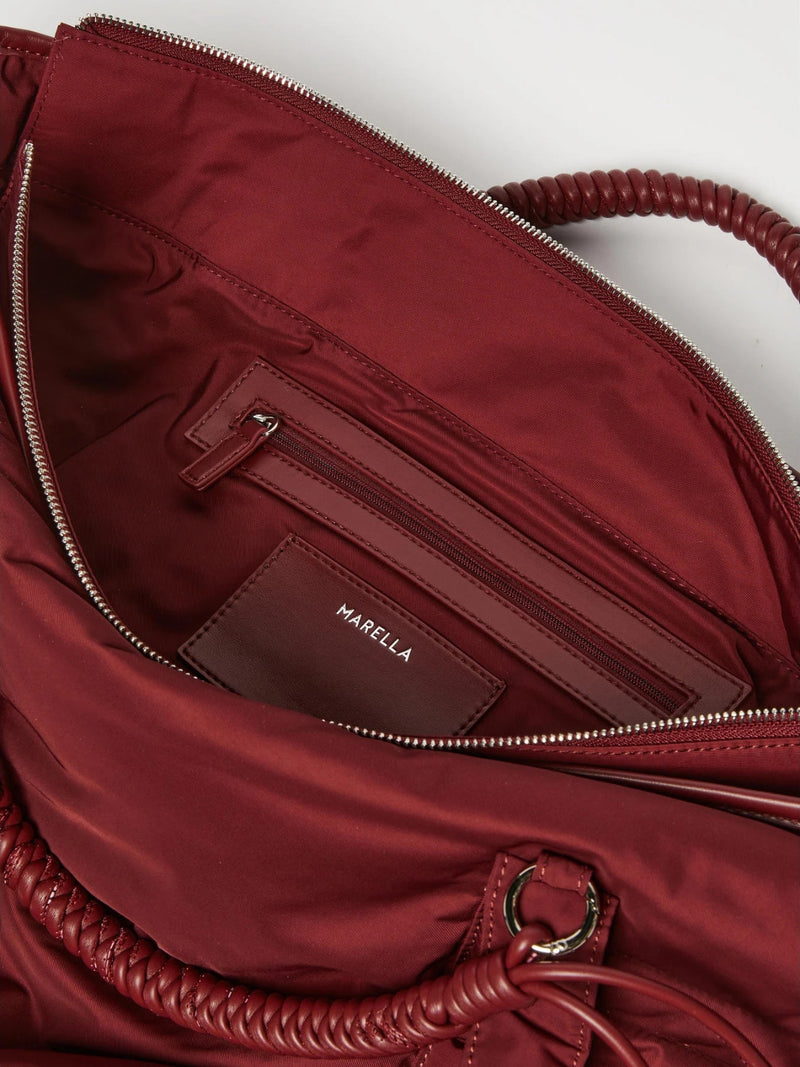 Borsa weekender con doppi manici - BORDEAUX MARELLA MONOCHROME