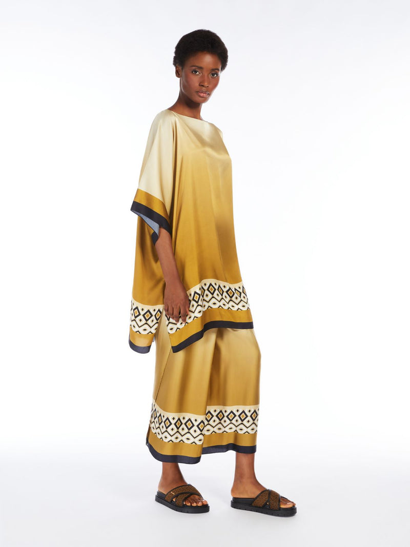 Tunica over in raso stampato MaxMara BEACHWEAR