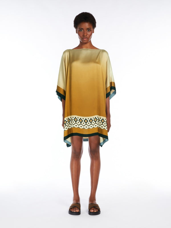 Tunica over in raso stampato MaxMara BEACHWEAR