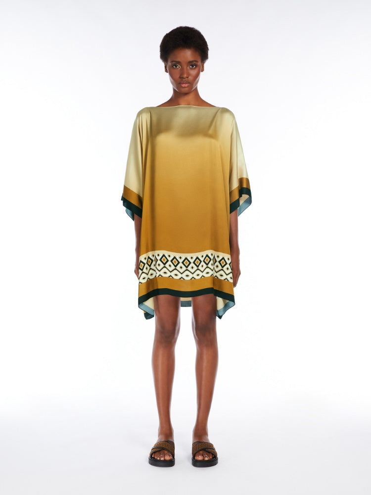 Tunica over in raso stampato MaxMara BEACHWEAR