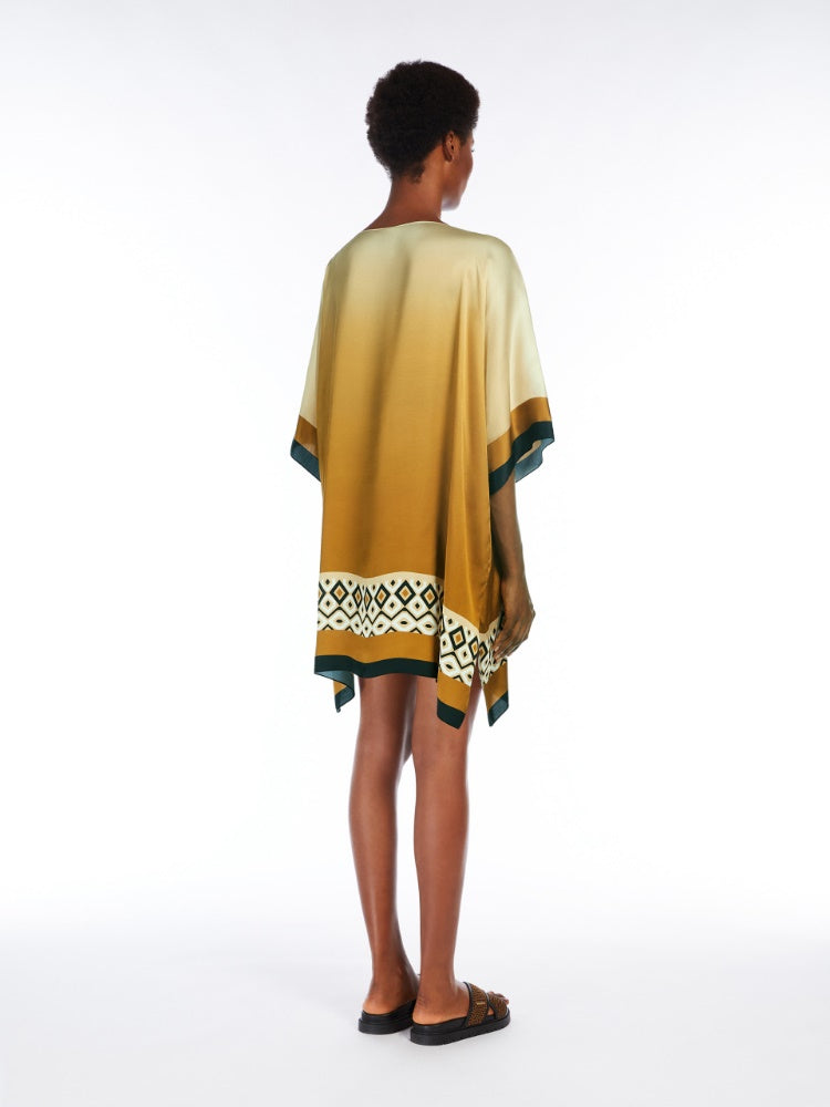 Tunica over in raso stampato MaxMara BEACHWEAR