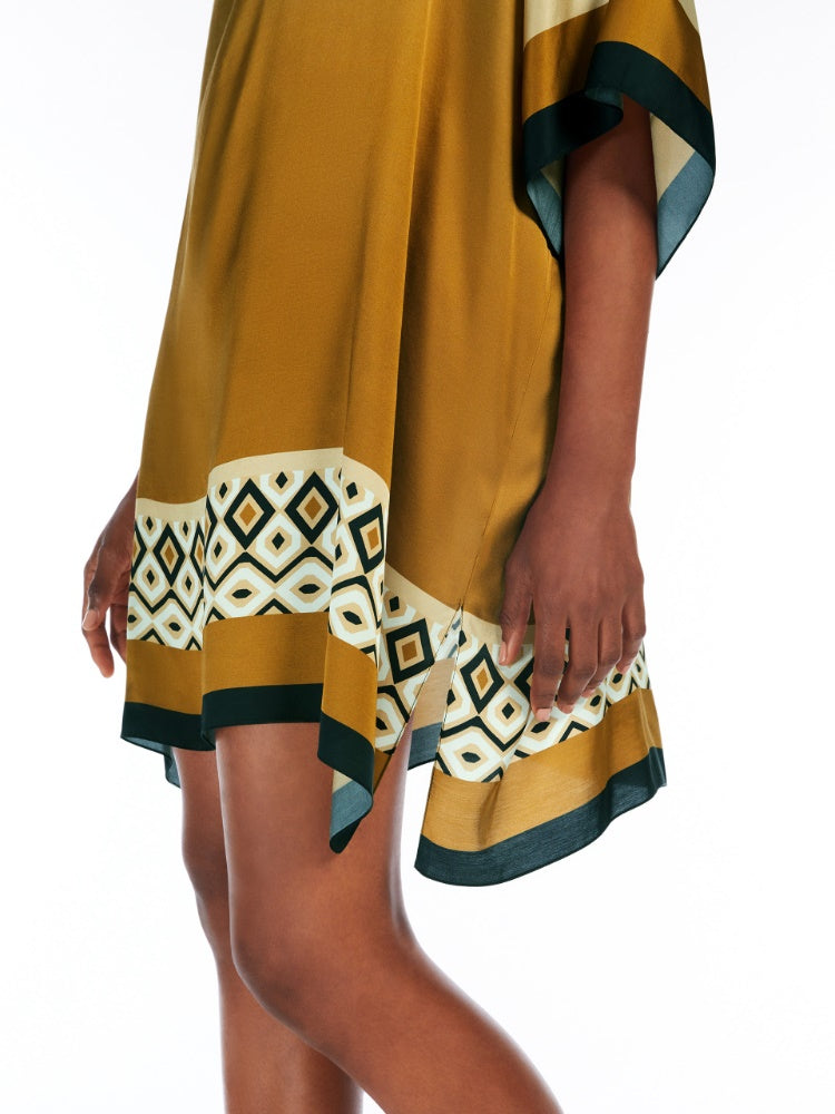 Tunica over in raso stampato MaxMara BEACHWEAR