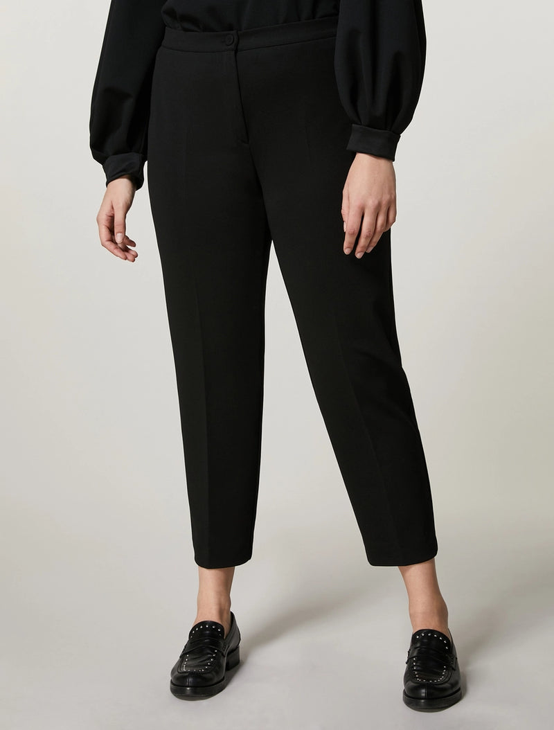 PANTALONI IN CRÊPE DI JERSEY SCUBA PERSONA BY MARINA RINALDI
