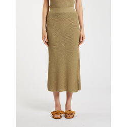 Gonna longuette in maglia - kaki MARELLA